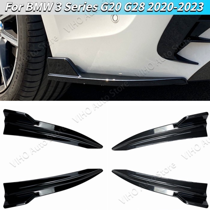 Car Rear Bumper Lip Splitter Spoiler Corner Canard For BMW 3 Series G20 G28 M Sport 320i 325i 330i