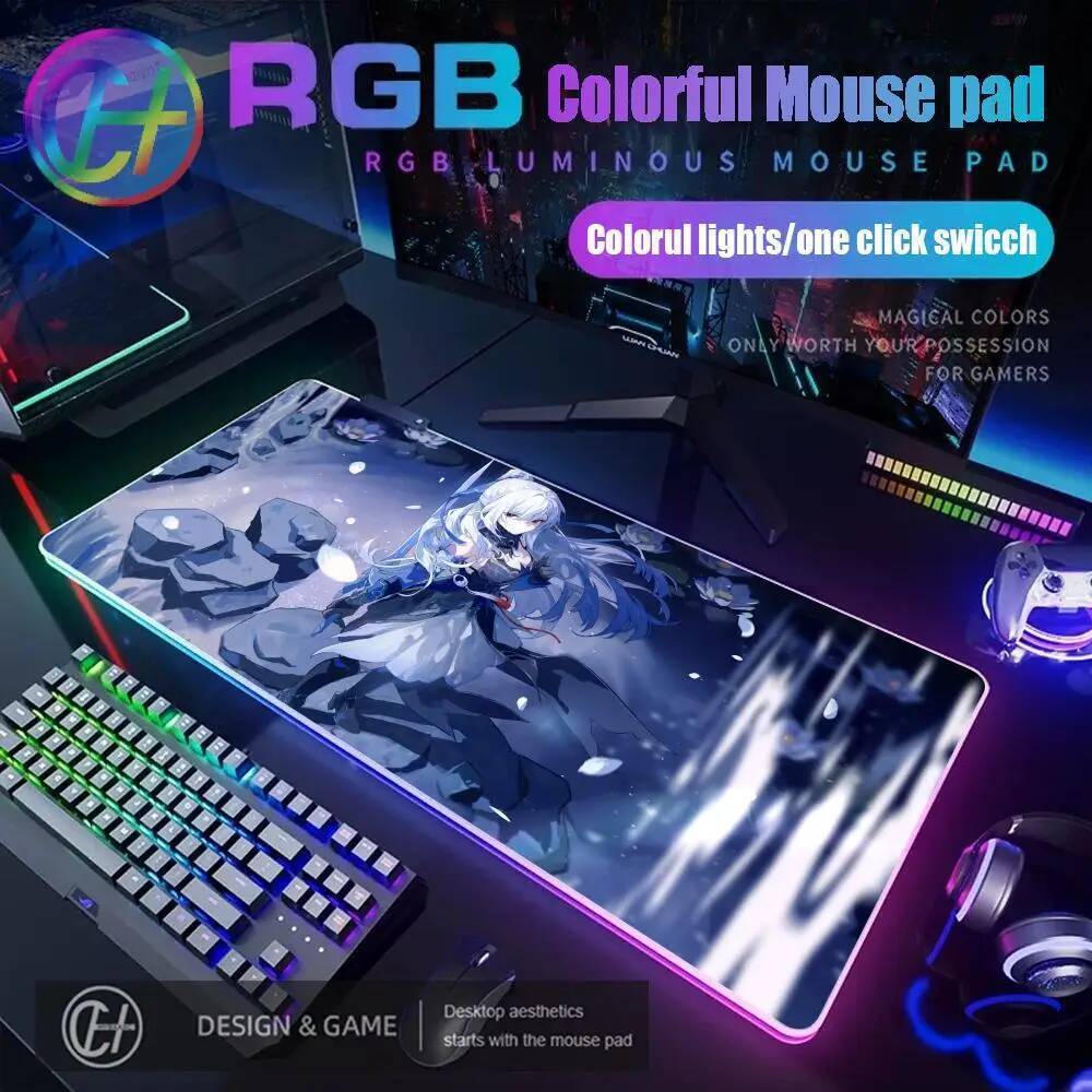 Jing Liu แผ่นรองเมาส์ Honkai Star Rail Jingliu แผ่นรองเมาส์ RGB แผ่นรองเมาส์สําหรับเล่นเกมแผ่นรองโต๊
