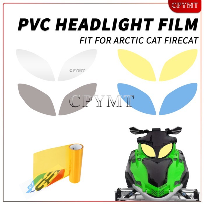 Motorcycle headlight film Decals Transparent PVC Headlight Film Sticker Fit for 2002-2008 Arctic Ca