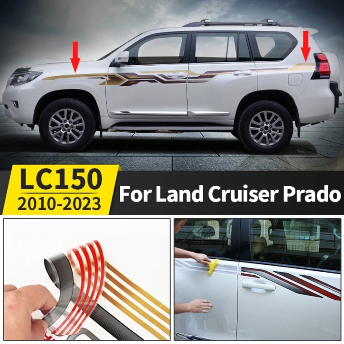 For Toyota Land Cruiser Prado 150 LC150 Fj150 Appearance Upgraded Accessories Waistline Pattern Dec
