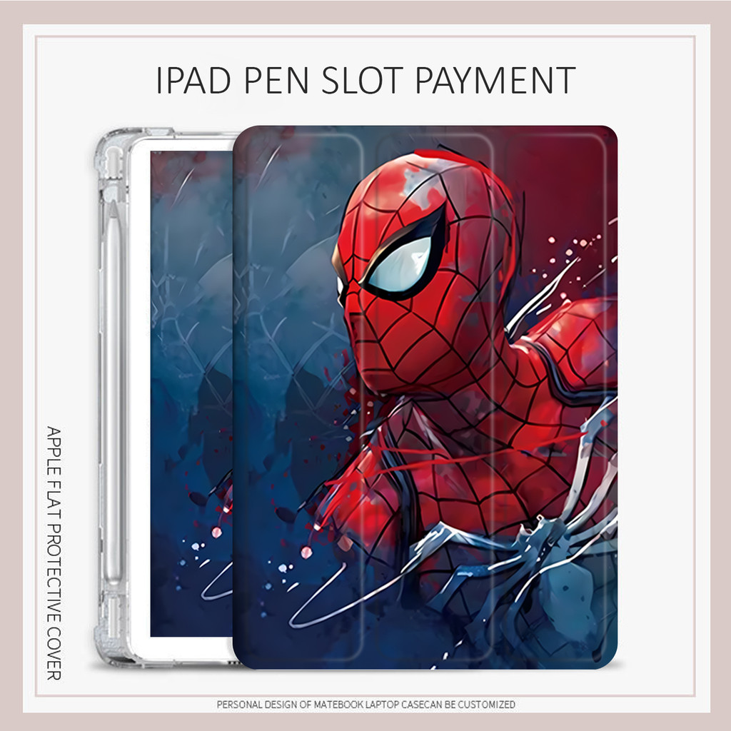 เคส air 2026 4/5/6 air 2026 7 Marvel Spider-Man mini4/5/6/7 10.2 gen7/8/9 ใหม่ air 2026  pro11 gen10 generation11 A16 เคส ipad ป้องกัน air 2026  M3 M5 กรณี – โปรปัง