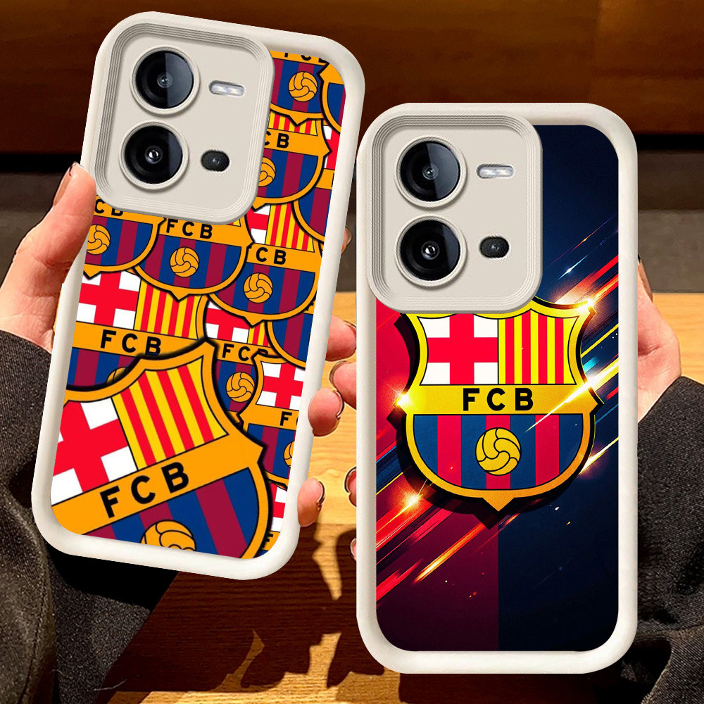 G-31 Barcelona Casing สําหรับ VIVO Y28 Y28s V25 V25E Y17S สีดําและสีขาว