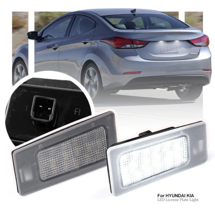2PCS LED License Number Plate Lights Lamps For Hyundai Accent i30 Elantra Solaris Sedan Kia Rio Cer