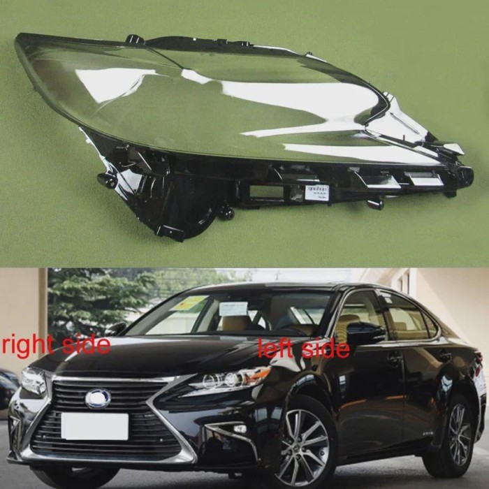 For Lexus ES200 ES250 ES300 ES300h 2015 2016 2017 Headlight Cover Transparent Lampshade Lamp Lens H
