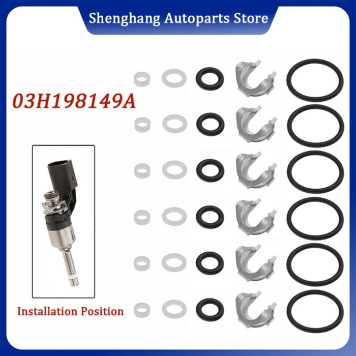Fuel Injector Repair Seal Kit For VW Touareg Passat Eos CC Audi Q7 3.6L 06-16 95511091100 03H198149