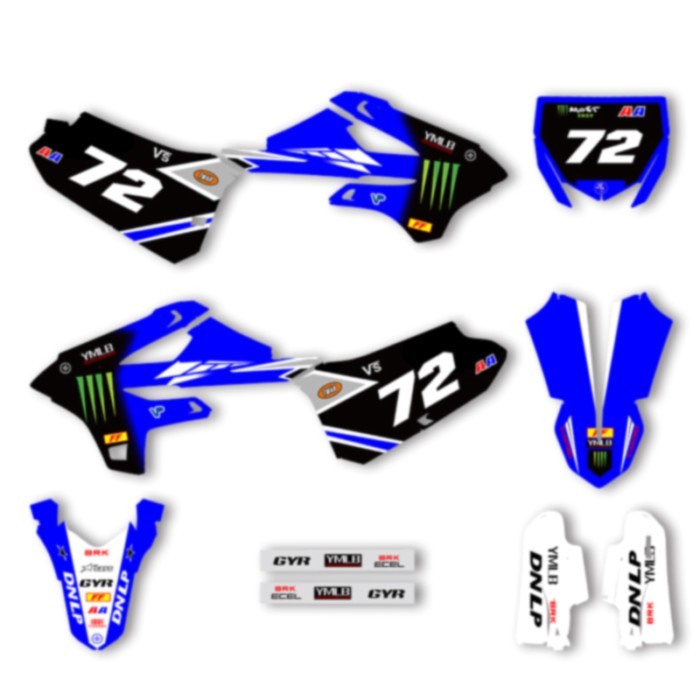 DSMTECH Custom Team Graphics Decals For 3M Stickers Kit For YAMAHA YZ85 2022 2023 2024 2025 85 004