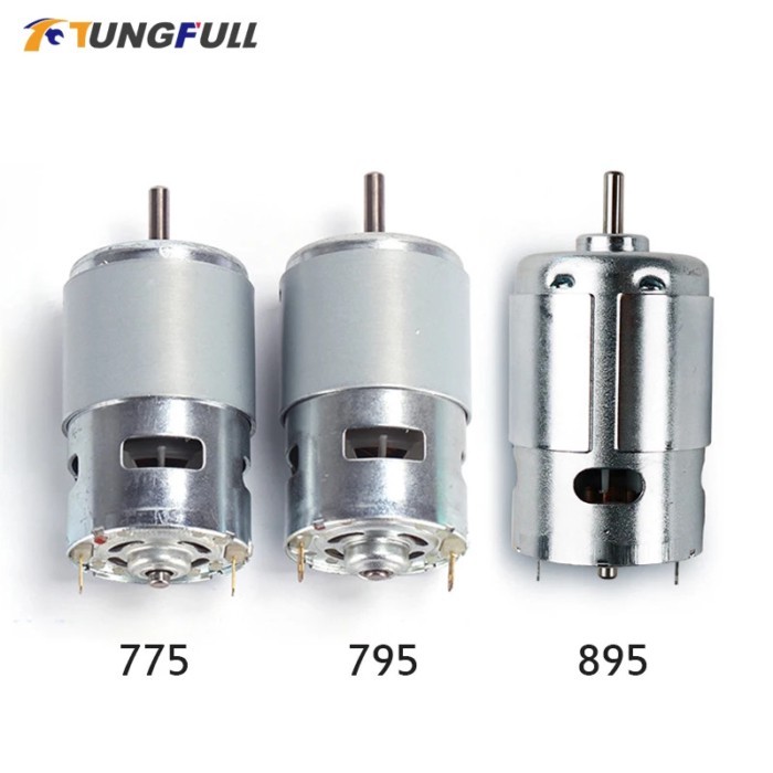 DC 12V 24V Motor 775 795 895 Motor Double Ball Bearing 2000-15000rpm/3000-12000rpm Large Torque Low