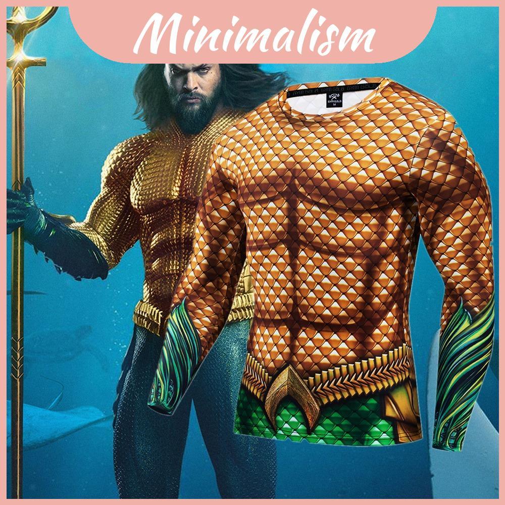 เสื้อยืดพิมพ์ลาย Aquaman 3D ออกแบบพอดีตัว .material. แห้งไว เหมาะสำหรับสวมใส่ทุกวัน