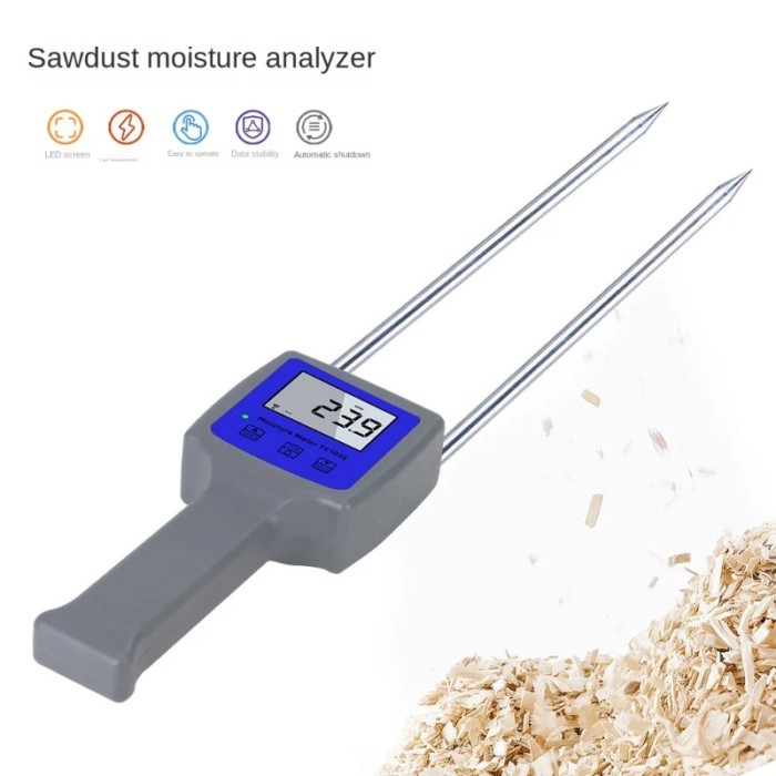 TK100W Hygrometers Professional Wood Sawdust Powder Hay Bale Peat Moisture Meter Tester Digital LCD