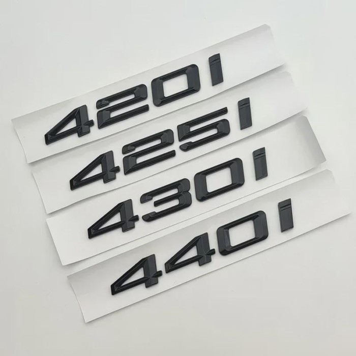 3d Black Logo 416i 418i 420i 425i 428i 430i 435i 440i Letters Emblem Badge Car Trunk Sticker For BM