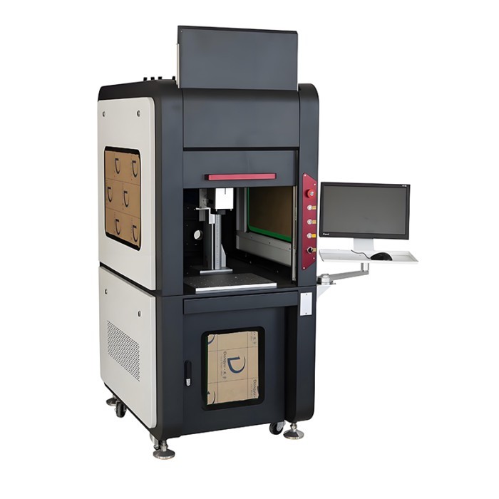 3w 5w Glass Crystal Ceramic Silicon UV Laser Marker Laser Engraving Marking Machine With Full Enclo