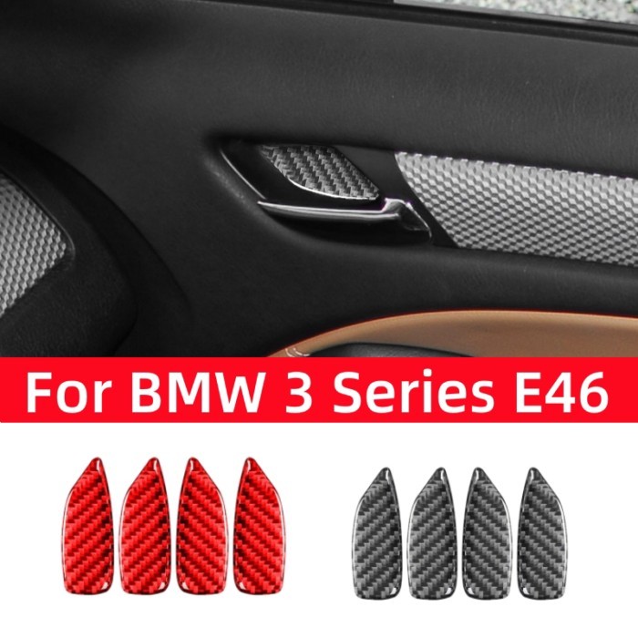 For BMW 3 Series E46 323i 328i 330i 325i 1999-2004 Accessories Carbon Fiber Interior Car Door Bowl