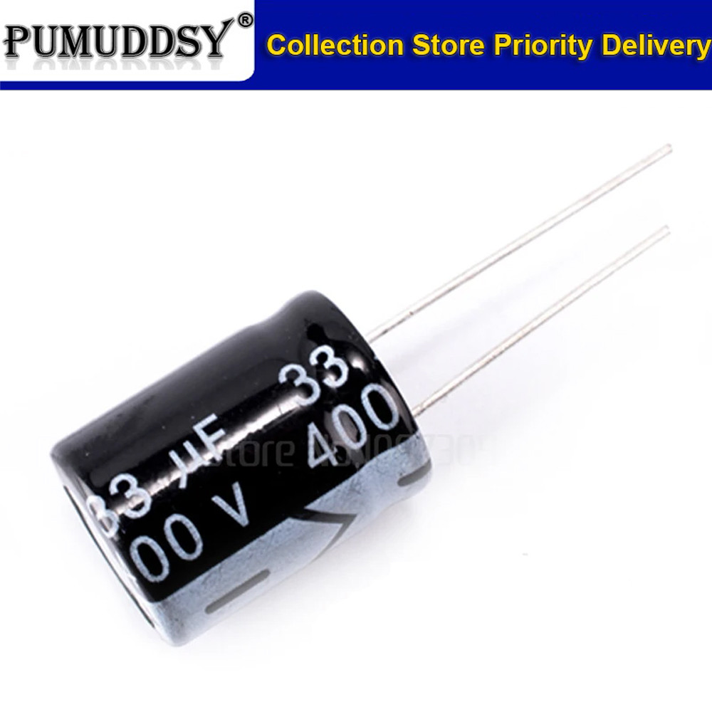5PCS 400V33UF 16*20 มม.33UF 400V 16*20 Electrolytic capacitor ใหม่เดิม