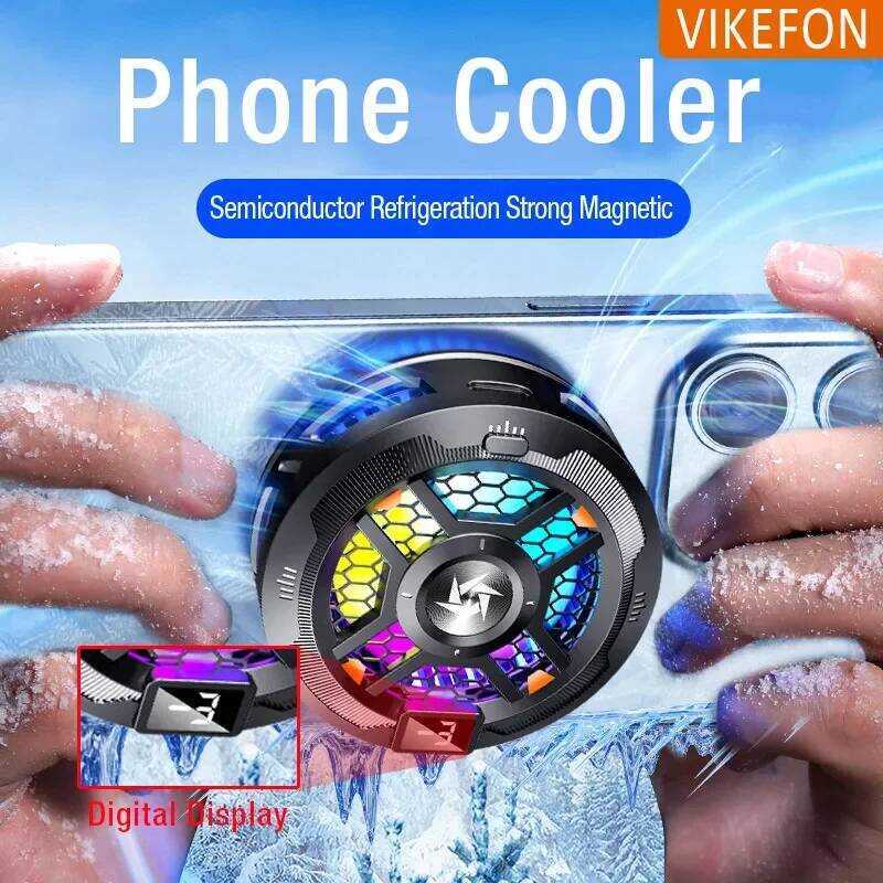 ▥ Mobile Phone Magnetic Sl18 Back-Clip 2 In 1 Semiconductor Refrigeration Coog Fan Radiator