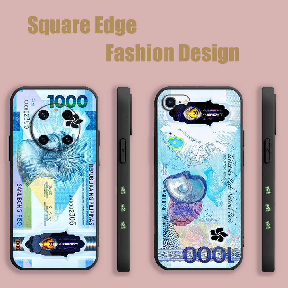 เคสสําหรับ iPhone 15 Pro Max 16 PRO MAX 16e Money ใหม่ 1000 Peso SZA70 เคสโทรศัพท์ขอบสี่เหลี่ยม