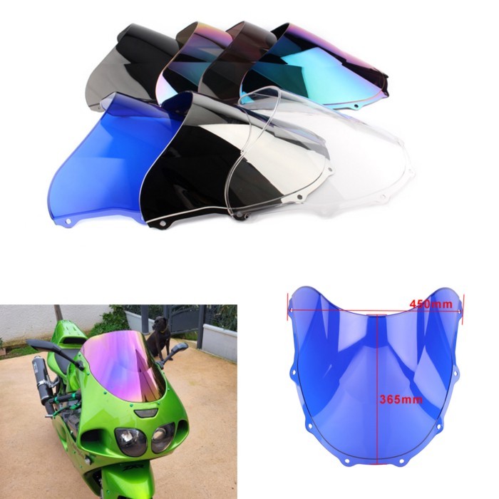 Motorcycle Double Bubble Windshield Deflector Protector Wind Screen For Kawasaki Ninja ZX7R ZX-7R Z