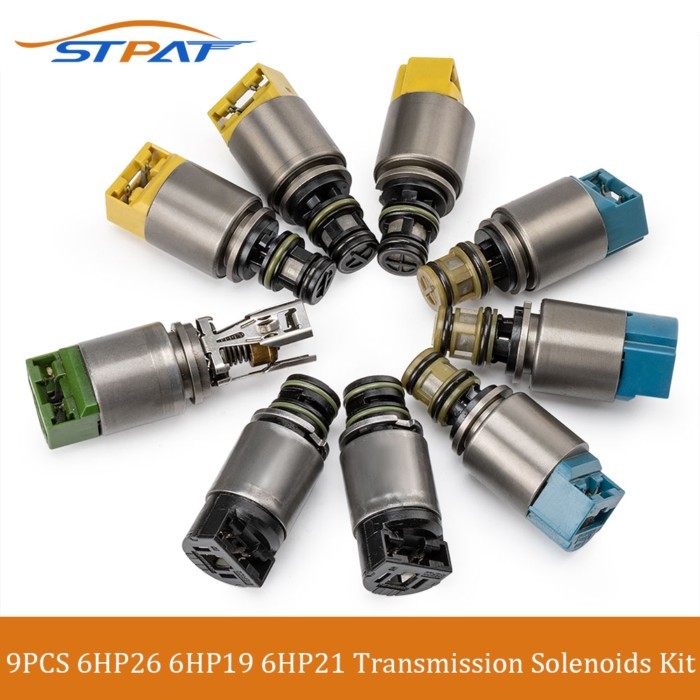 STPAT 9PCS 6HP26 6HP19 6HP21 Transmission Solenoids Kit For BMW X3 X5 For AUDI A4 A6 A8 Q7 10682980