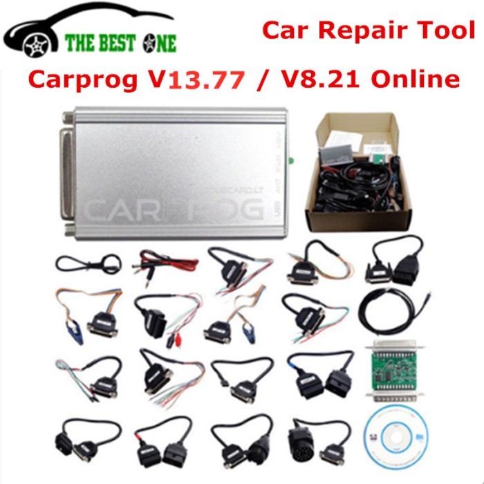 Online Carprog V8.21 With Keygen Full Adapters Car Prog V8.21 / V13.77 For Airbag/Radio/IMMO/ECU Pr