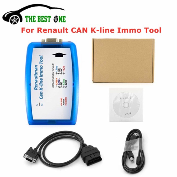 Newest For Renault CAN K-line Immo Tool V4.09 For Renault CAN/K-line ECU Tool OBD2 Programmer Read