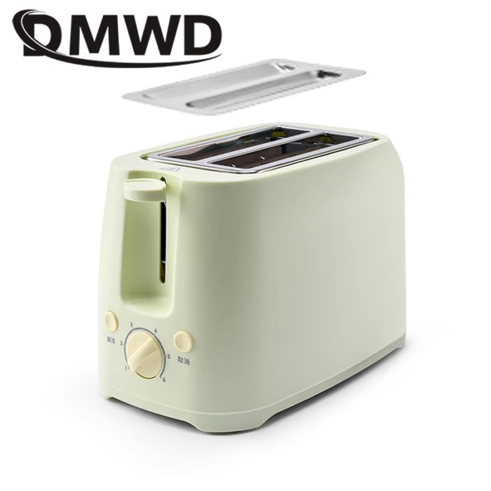DMWD Electric Toaster Automatic Bread Baking Machine Stainless steel Household Breakfast Toast Oven