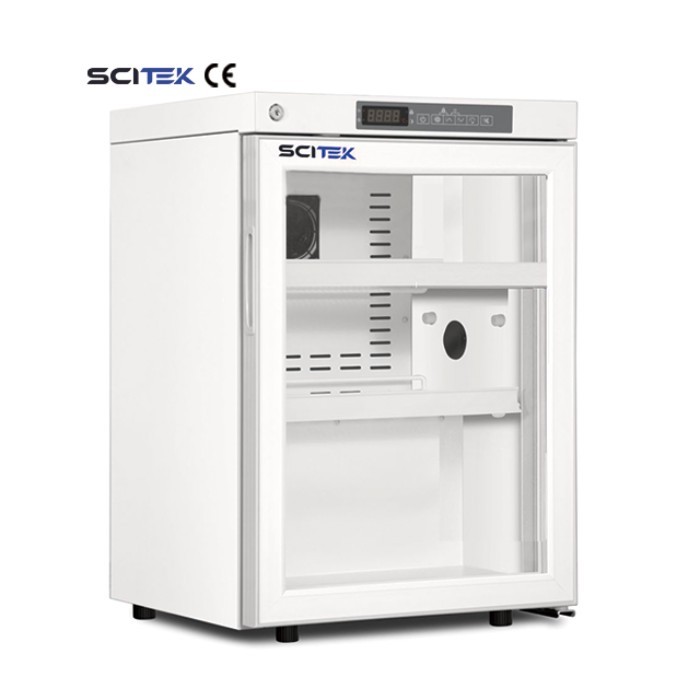 60L Medical Refrigerator (2-8°C) Mini Refrigeration Equipment Laboratory Refrigerator LED Screen Fo