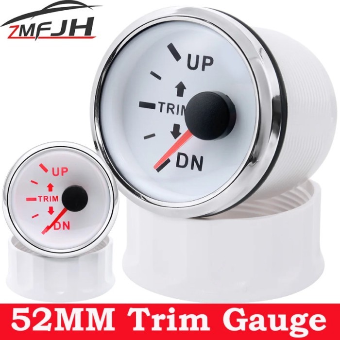 AD 52mm Marine Trim Tilt Indicator Meter 2 Inch Boat Trim Gauge for Inboard Outboard Engine with Re