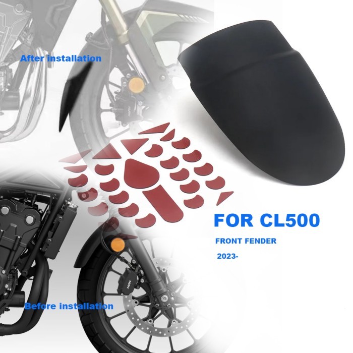 New Motorcycle Accessories Front Extender Fender Plastic Black For Honda CL500 CL 500 cl500 2023 20