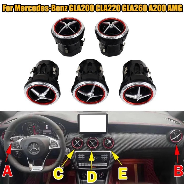 For Mercedes-Benz GLA200 CLA220 GLA260 A200 A45 B200 AMG Front Dashboard AC Air Condition Vent Outl