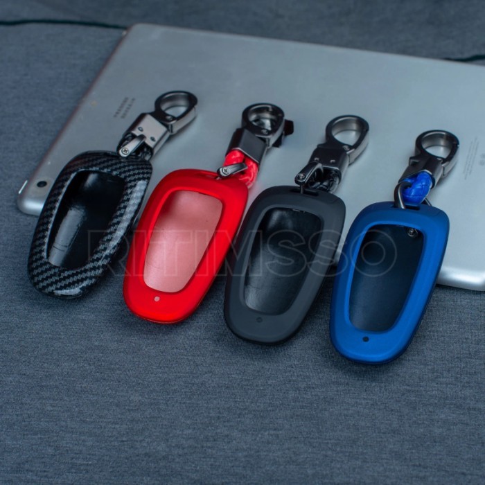 New Carbon Abs Car Key Case Cover for Hyundai Santa Fe Tucson 2022 NEXO NX4 Ioniq 5 Atos Prime Sola