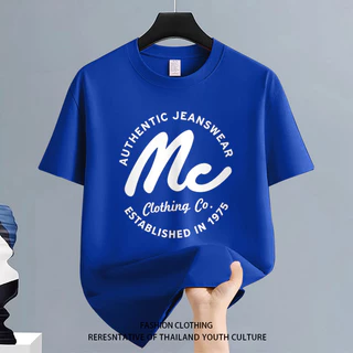1326 เสื้อยืด สีดําแขนสั้น เสื้อยืดผู้ชาย สตรีทแฟชั่น NEW YEAR ลายการ์ตูน Christmas ผู้ชาย OVERSIZE COOL สีขาว-ดำ คอกลม
