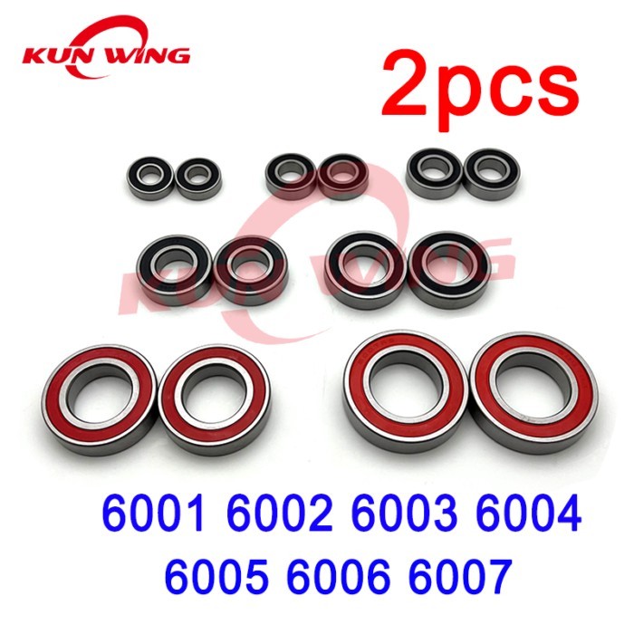 2pcs Bearing 6000 6001 6002 6003 6004 6005 6006 6007 RS High Quality Bearing