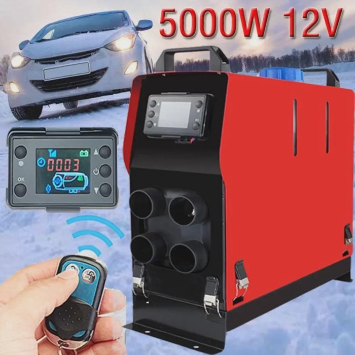 12V 5KW 8KW Air Diesel Heater 1Hole 4Hole LCD Monitor Heater Diesel Parking Warmer For Car Truck Bu