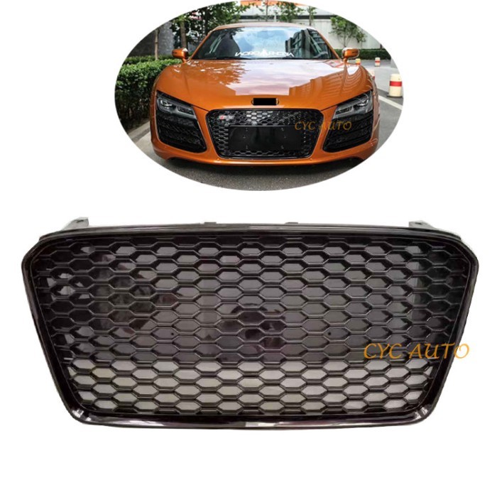 High Quality ABS Material R8RS grille front facelift black bumper grill for Audi R8 body kit 2014 2