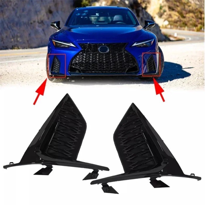 Front Left or Right Bumper Fog Light Lamp Grill Grille for Lexus IS IS250 IS300 IS350 IS500 F-SPORT