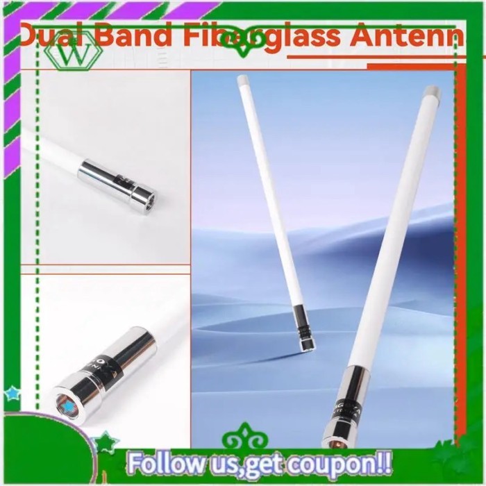AC34-NL550 136-174/400-470Mhz VHF UHF Dual Band Fiberglass Antenna