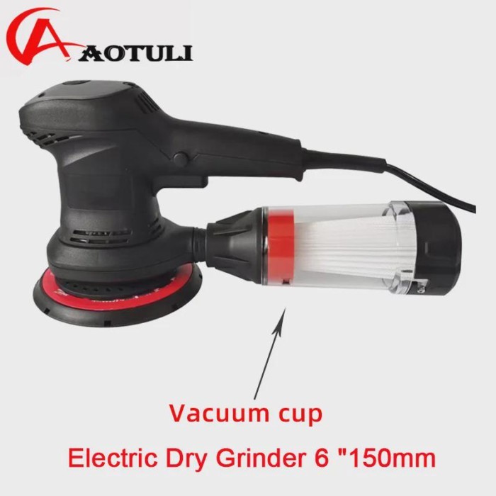 Electric Dry Grinder 6 "150mm Eccentricity 5mm Round Sander Car Putty Grinder Dust-free Grinding Ai