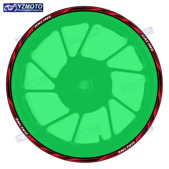 For ZX-4R ZX4R ZX-6R ZX10R Motorcycle Accessories Racing Front And Rear Wheel Hub 17 Inch Sticker R