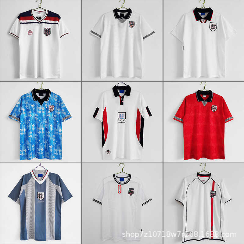 Retro England Jersey Classic Series 1990-1996-1998-22 Home Away เสื้อฟุตบอลแขนสั้น