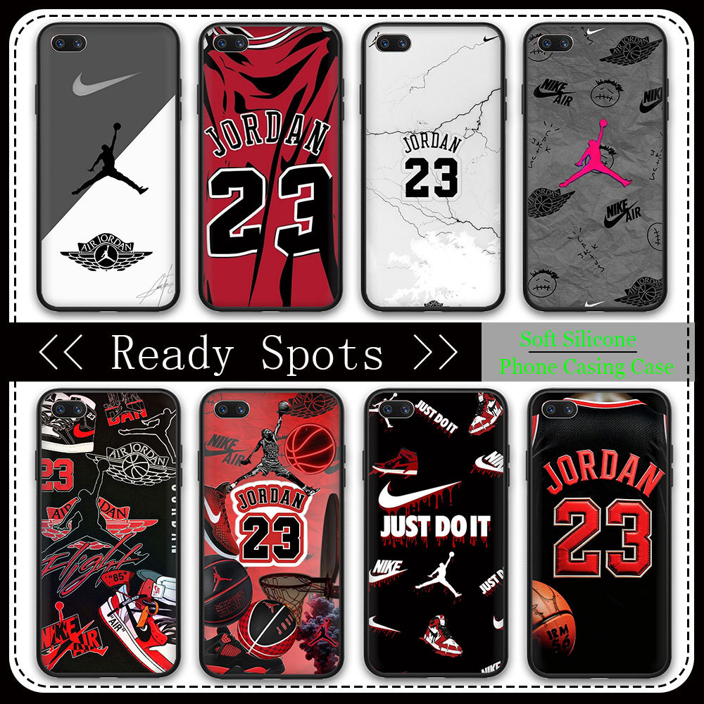 ฝาครอบ TPU สําหรับ Samsung Galaxy S9 S9Plus S10 S10E S10Lite S10 Plus 515D Jordan โลโก้สีดํา Soft Ca