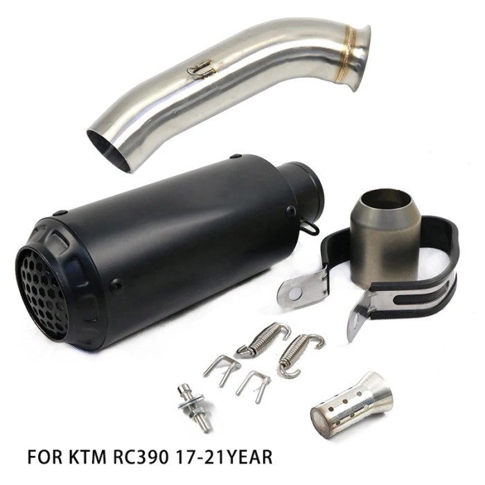 For KTMC390 17-21Year 390adv 20-21Year Carbon Fiber Motorcycle Exhaust Escape Modify With Mid Link