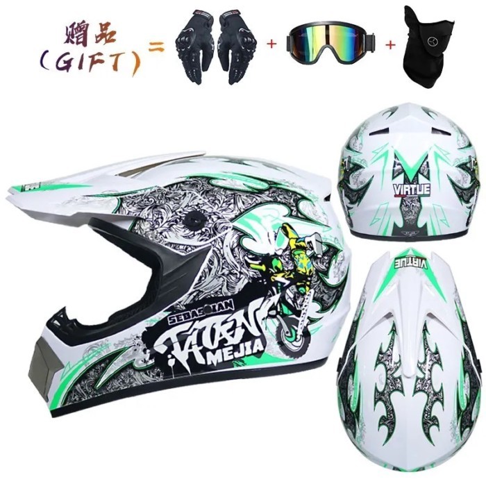DOT Certified Motocross Mountain Full Face Motobiker Helmet Classic Bike MTB DH Racing Helmet Motoc