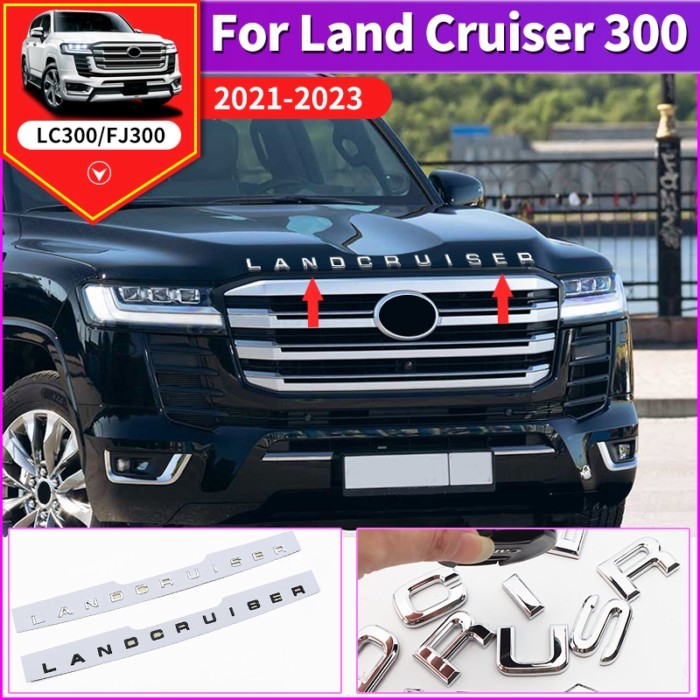 For Toyota Land Cruiser 300 LC300 Engine Cover Decoration Land Cruiser Logo Modification Accessorie