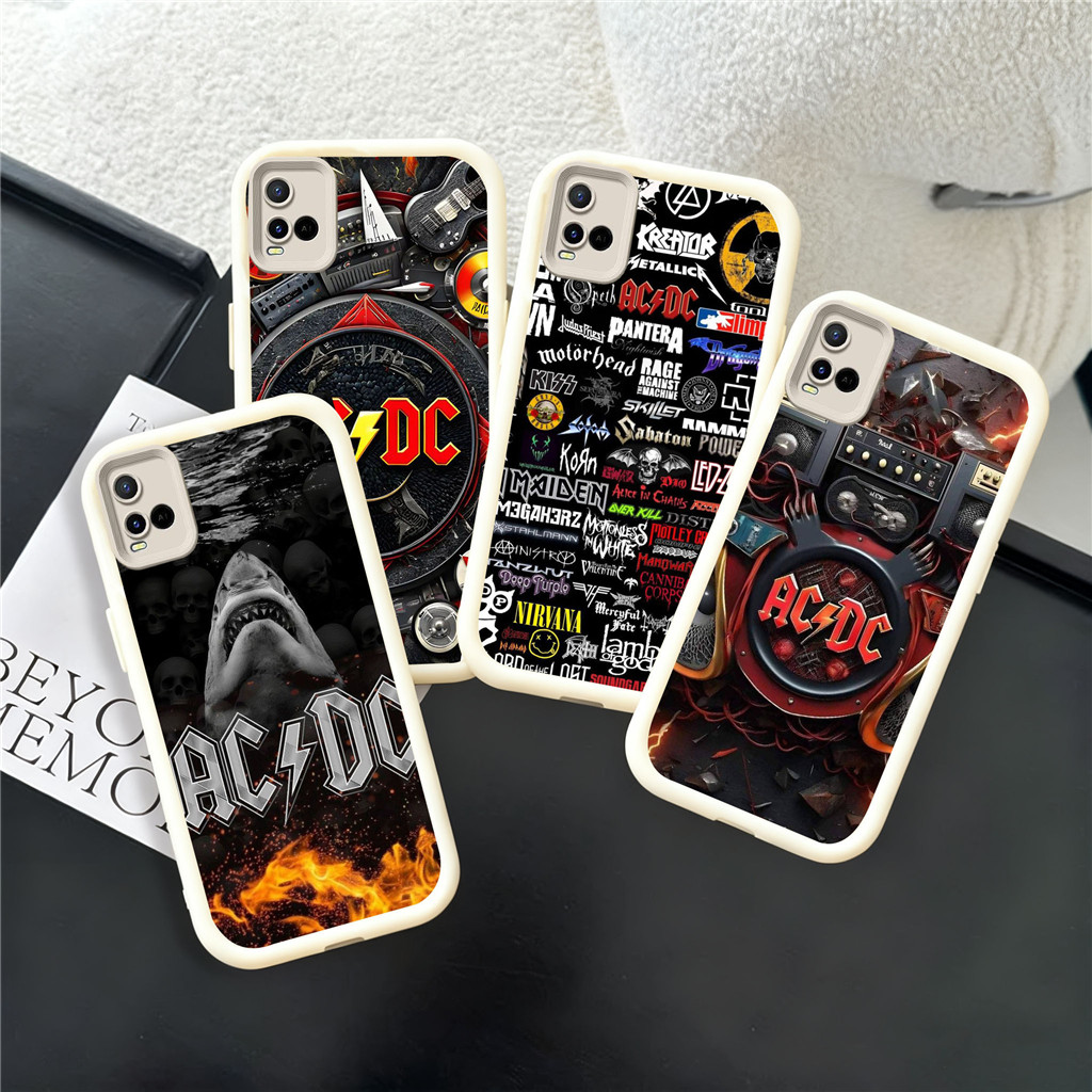 WB3 ปลอกวง ACDC สําหรับ Hp ชุบ VIVO IQOO V20 S1 Z9X V15 Z9 Y35 V40 Y28 V29E Pro 2024 5G วัสดุ TPU