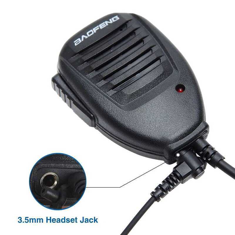 ▥ Original Uv-5R Handheld 2Pin Microphone Speaker MIC For  Uv5r Bf-888S Uv-82 Uv-13 Uv-1
