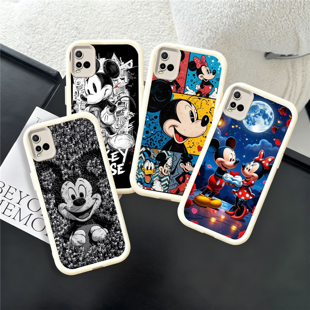 WC16 Mickey และ Minnie Casing สําหรับ Hp ชุบ VIVO IQOO S1 V20 Y35 Z9 V40 V15 Z9X Y28 V29E Pro 2024 5
