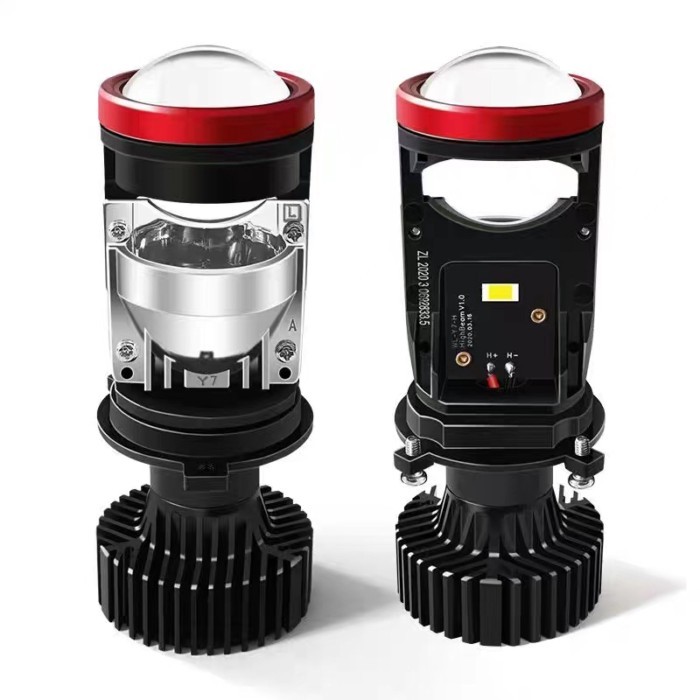 Y7 H4 LED Projector Lens RHD Mini H4 LED Lenses Car Headlight Bulbs CSP Chip High Low Beam 120W Can
