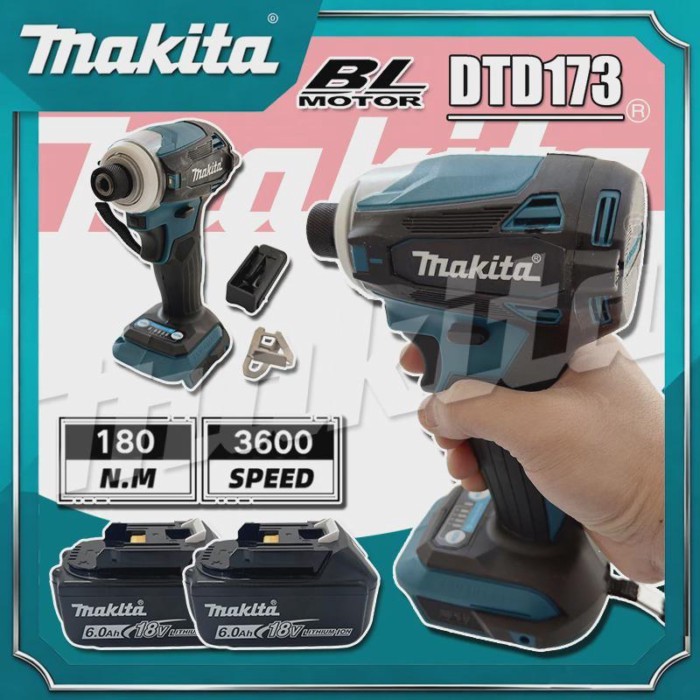Makita DTD173 Brushless Electric Screwdriver Auto Repair Impact Screwdriver Batch 220N.m Electric D