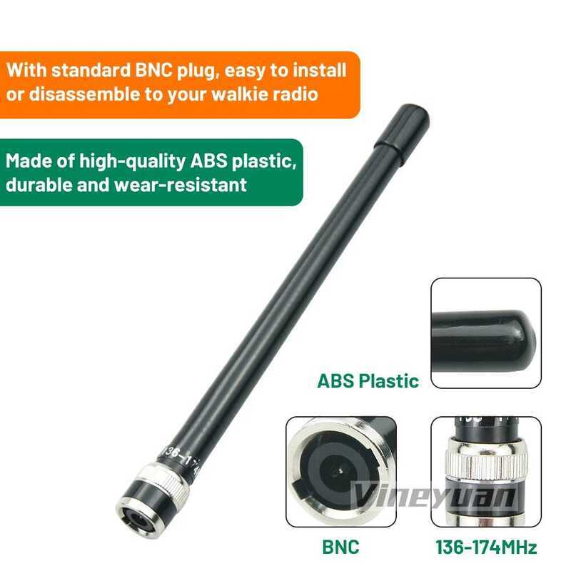 ▥ เสาอากาศ VHF 136-174Mhz BNC ตัวผู้10w สำหรับ ICOM Ic-V8 Ic-V80 Ic-V82 Ic-V85 Ic-V85e Ic-F3s V