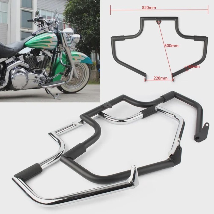 Motorcycle Crash Bar Engine Guard Protector For Harley Davidson FLSTC Softail Heritage Classic mode