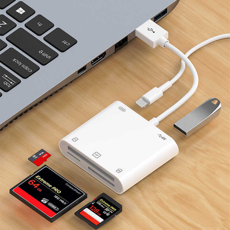 เครื่องอ่านการ์ด มัลติฟังก์ชั่น 7 in 1 โทรศัพท์มือถือคอมพิวเตอร์ cf Card tf การ์ดหน่วยความจํา sd Car